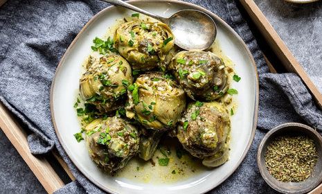 Carciofi alla Romana, stuffed artichoke recipe