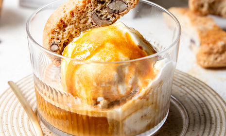 Italian Affogato with Cantucci Biscotti