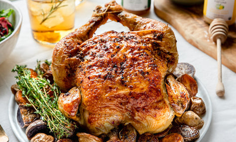 Slow Roasted Chicken with Honey Glaze