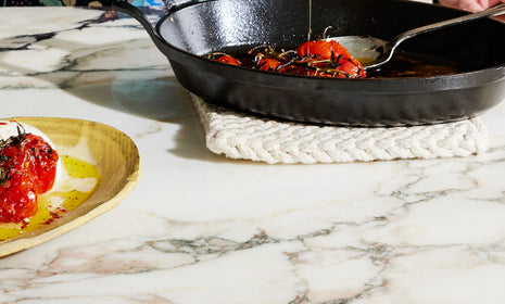 Karen Akunowicz' Warm Roasted Tomatoes and Burrata with Chili