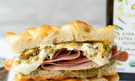Italian Mortadella and Burrata Sandwich