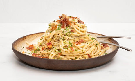 Jerusalem artichoke pesto bucatini