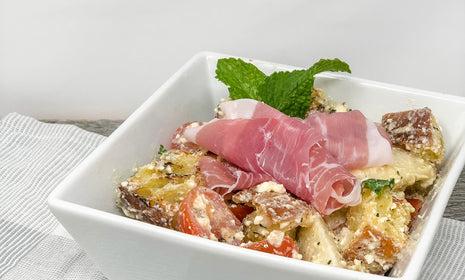 Peach Panzanella Salad