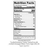 Bona Furtuna Organic Arrabbiata Marinara Pasta Sauce - Nutrition Label and Ingredients - arrabbiata sauce jar
