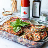 Bona Furtuna Marinara With Basil on Eggplant Parmesan - gourmet pasta sauce