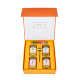 Bona Furtuna Bees Knees - Gift Set including Wildflower, Sulla and Lemon Blossom Honeys, as well as our stunning Bee Pollen, a golden spoon - ecologically friendly gifts
