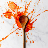Bona Furtuna Italian Puttanesca Pasta Sauce - Premium Tomato Sauce Splatter On Marble