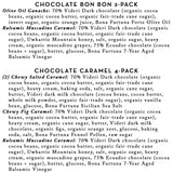 Chocolate Bonbon ingredient list - bonbon chocolates