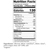 Bona Furtuna Olive Oil Taralli nutrition facts - healthy organic snack - best healthy crackers