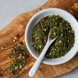 Bona Furtuna Aglio E Oglio Herb Blend in Bowl - Aglio, Olio E Peperoncino Seasoning - garlic herb seasoning - aglio olio seasoning