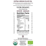 Biancolilla Olive Oil - Organic Extra Virgin Olive Oil from the Sicani Mountains in Sicily - Nutrition and Ingredients