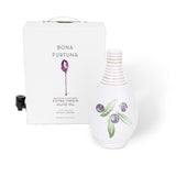 Bona Furtuna 3 liter Olive Oil and Italian Ceramic Carafe and Dipping Bowl Gift Set  