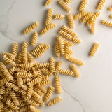 Bona Furtuna Fusilli pasta - Organic, Low-Gluten Busiate Pasta on Countertop - fusilli noodles