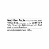 Bona Furtuna Sicilian Black Truffle Sea Salt - Nutrition Facts and Ingredients