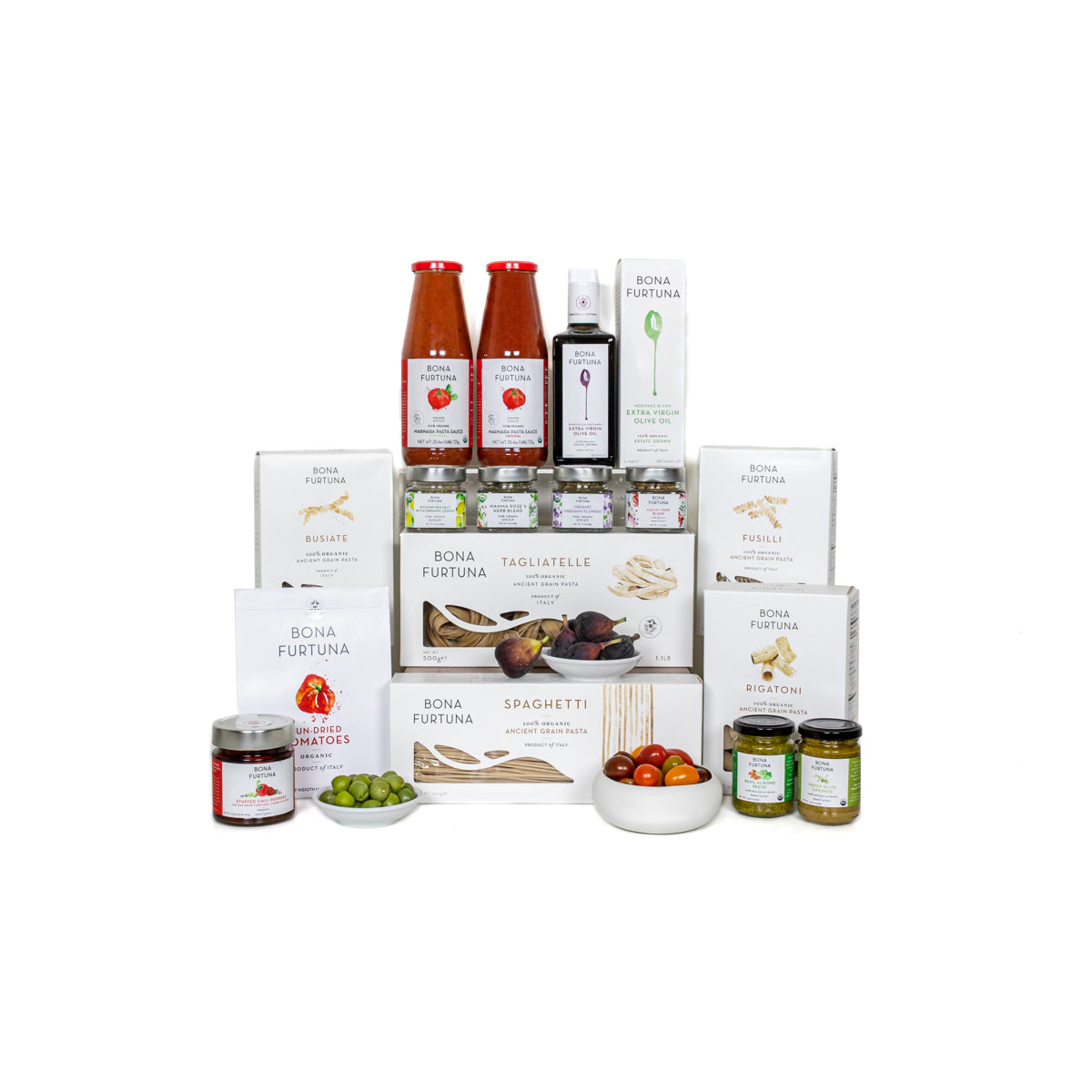 Buone Feste Italian Holiday Pantry Gift Set - authentic italian food gift baskets - sustainable gifts christmas
