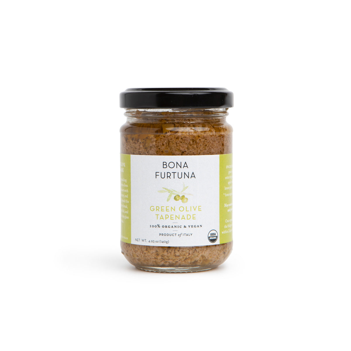 Bona Furtuna Green Olive Tapenade - Organic Green Olive Tapenade Spread