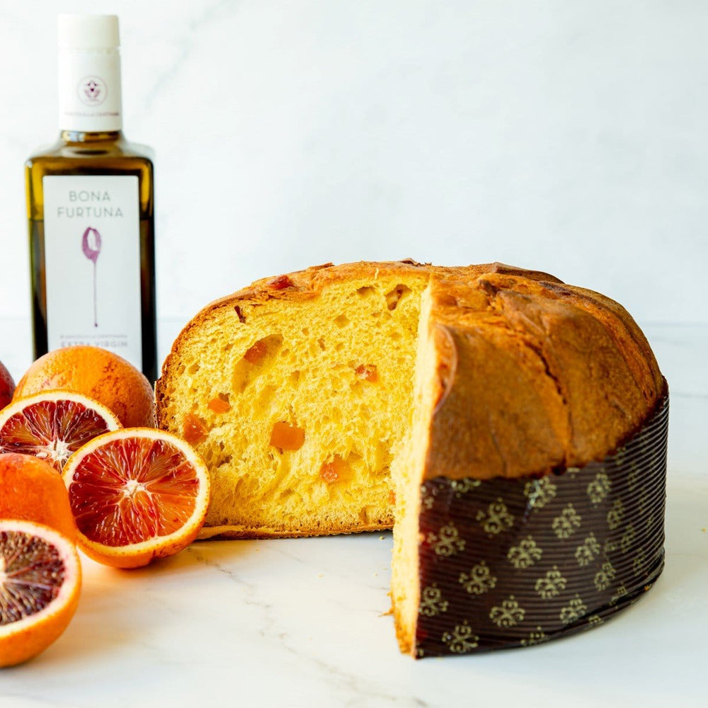 Bona Furtuna Best Italian Panettone - Sicilian Blood Orange & Olive Oil Italian Christmas Sweet Bread