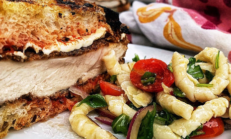 Chicken Parmesan Sandwich & Pasta Salad from Maine Meat