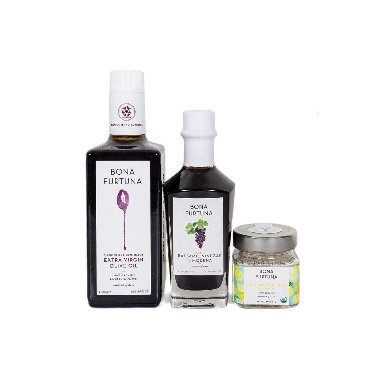 Bona Furtuna Dress Set - Oil and Vinegar gift set with nice balsamic vinegar - best olive oil set