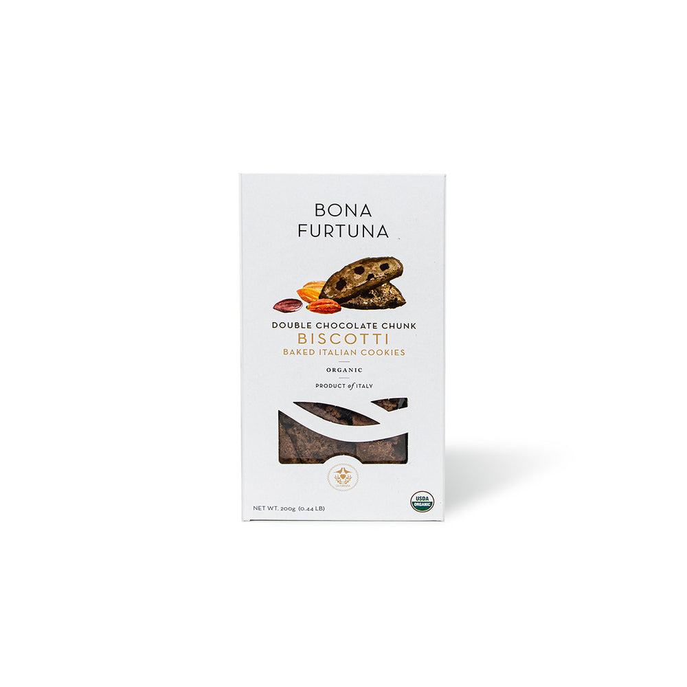 Bona Furtuna - Organic Double Chocolate Chunk Biscotti -  chocolate chip biscotti