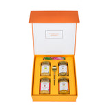 Bona Furtuna Bees Knees - Gift Set including Wildflower, Sulla and Lemon Blossom Honeys, as well as our stunning Bee Pollen, a golden spoon