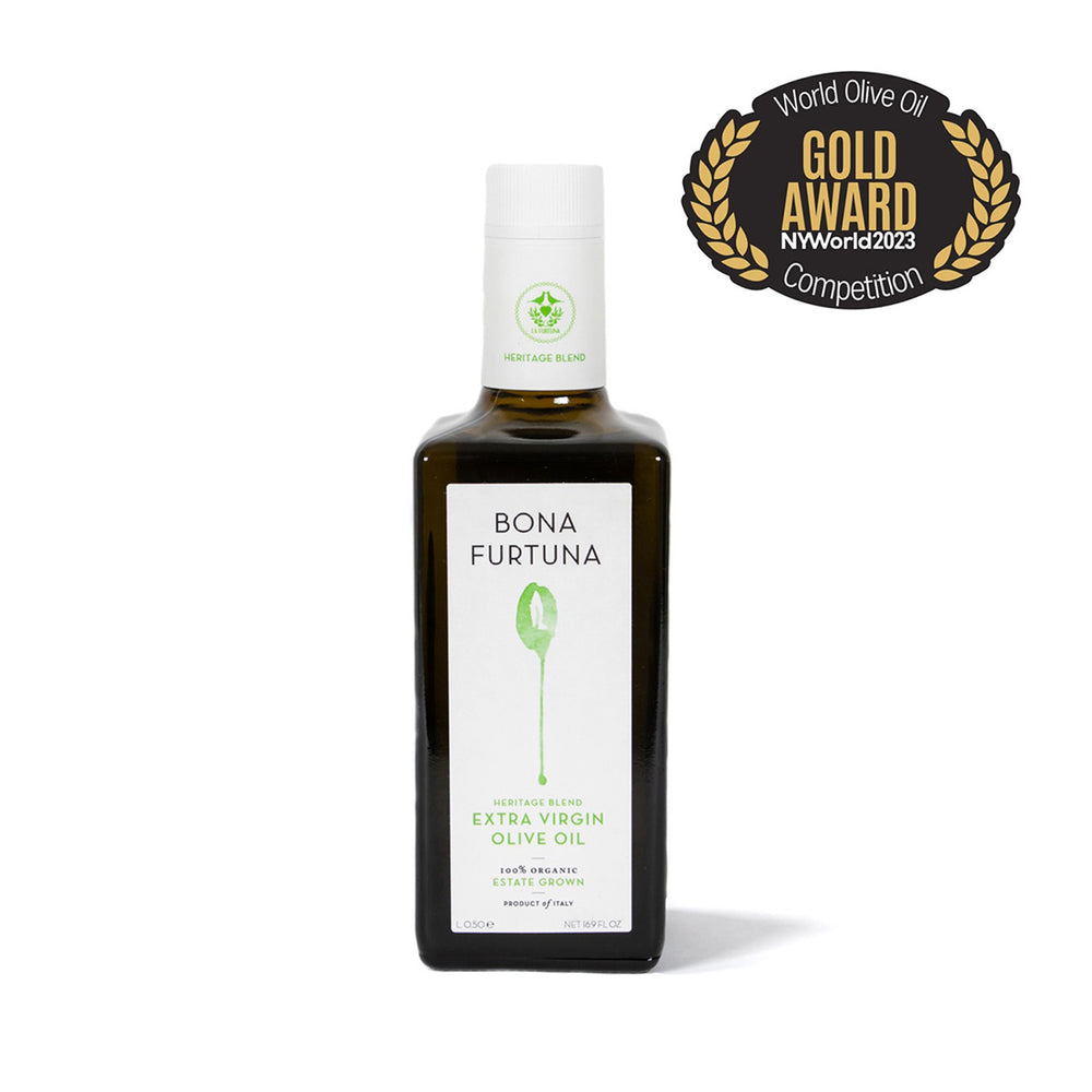 Bona Furtuna Heritage Blend - Organic Sicilian Extra Virgin Award-Winning Olive Oil from Sicani Mountains