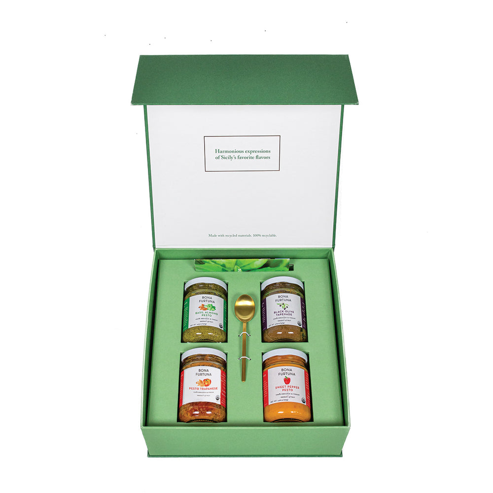 Bona Furtuna Italian Picnic Gift Set - italian food box gift - italian spreads - sustainable birthday gifts