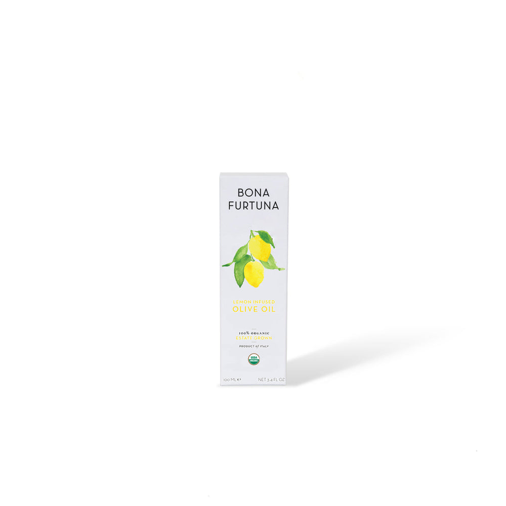 Bona Furtuna Lemon Infused Olive Oil - Organic Lemon Flavored Olive Oil