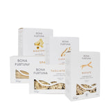 Bona Furtuna pasta boxes on a white background