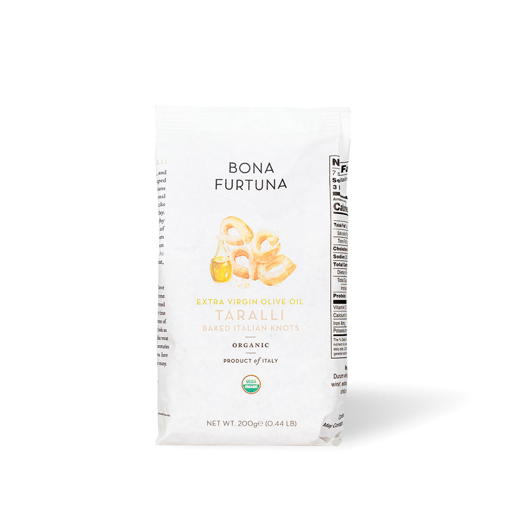 Bona Furtuna Olive Oil Taralli - charcuterie crackers - healthy organic snacks