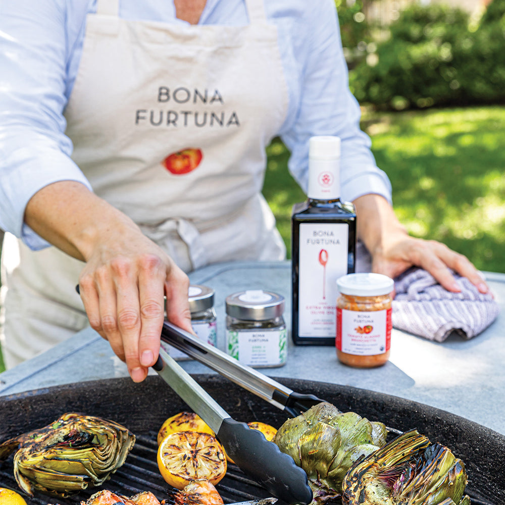 Bona Furtuna - Grill set with cotton apron - gifts for grilling