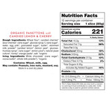 Bona Furtuna Lemon & Cherry Panettone - Nutrition and ingredient label