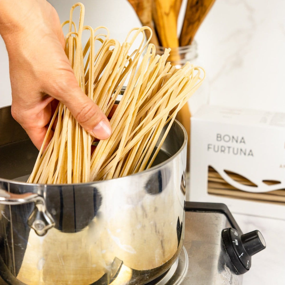 Bona Furtuna Linguine - Non-GMO Artisan Linguine Pasta in Pot