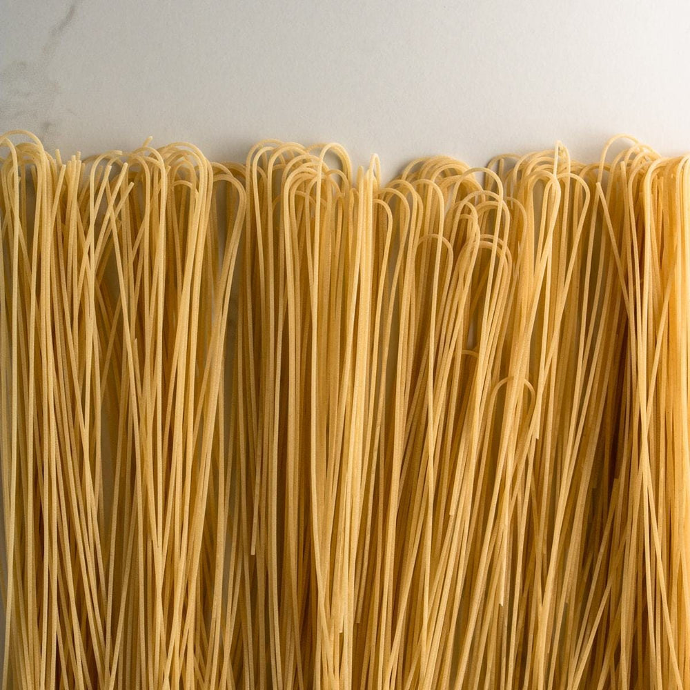 Bona Furtuna Spaghetti - Organic, Low-Gluten Spaghetti Pasta on Countertop
