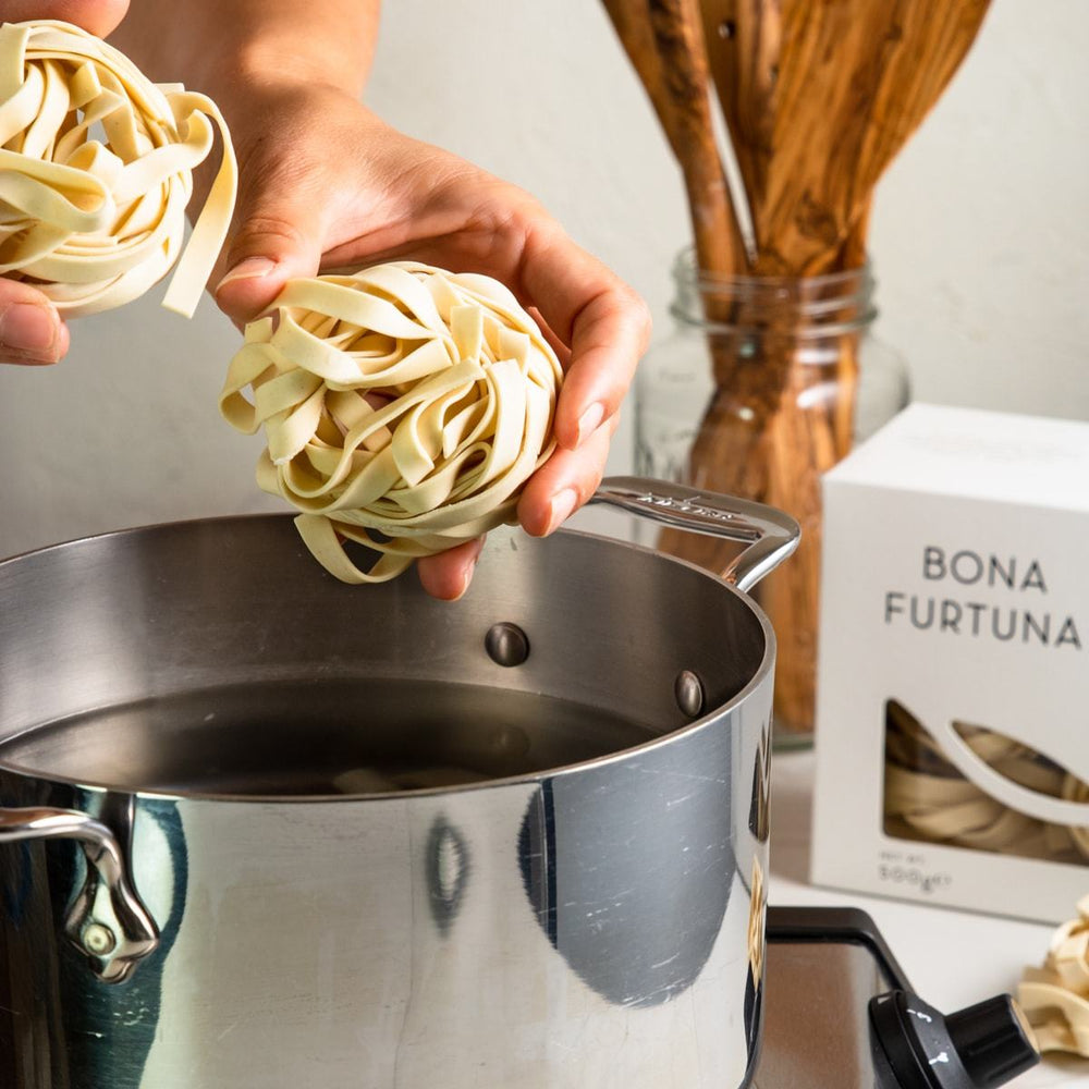 Bona Furtuna Tagliatelle - Non-GMO Artisan Tagliatelle Pasta in Pot