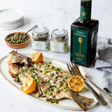 Bona Furtuna Best Capers - Salted Capers with Lemon Sea Bass dish - Where To Buy Capers